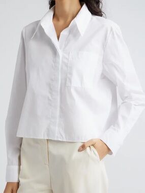 TWP Soon To Be Ex Crop Shirt in White XS/S